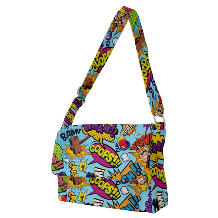 Graffiti Word Seamless Pattern Full Print Messenger Bag (M)