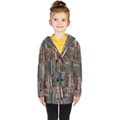 Seamless Pattern With Flower Bird Kids  Double Breasted Button Coat by Bedest