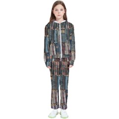 Seamless Pattern With Flower Bird Kids  Tracksuit by Bedest