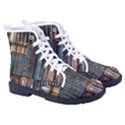 Artistic Psychedelic Hippie Peace Sign Trippy Men s High-Top Canvas Sneakers View3