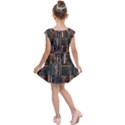 Abstract Colorful Texture Kids  Cap Sleeve Dress View2