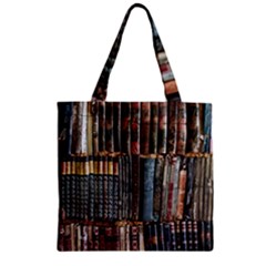 Pile Of Books Photo Of Assorted Book Lot Backyard Antique Store Zipper Grocery Tote Bag by Bedest