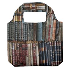 Pile Of Books Photo Of Assorted Book Lot Backyard Antique Store Premium Foldable Grocery Recycle Bag by Bedest