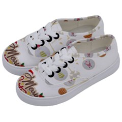 Merry Christmas  Kids  Classic Low Top Sneakers by bego