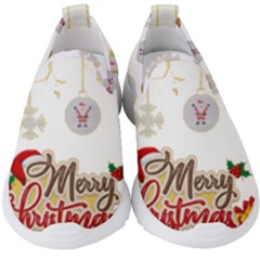 Merry Christmas  Kids  Slip On Sneakers by bego