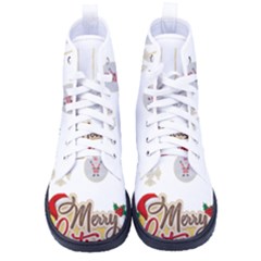 Merry Christmas  Women s High-top Canvas Sneakers by bego