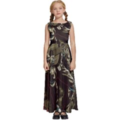 Astronaut Playing Guitar Parody Kids  Satin Sleeveless Maxi Dress by Cemarart