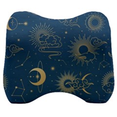 Asian Seamless Galaxy Pattern Velour Head Support Cushion by Cemarart