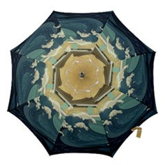 Sea Asia Waves Japanese Art The Great Wave Off Kanagawa Hook Handle Umbrellas (medium) by Cemarart