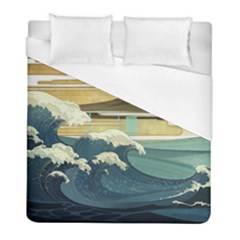 Sea Asia Waves Japanese Art The Great Wave Off Kanagawa Duvet Cover (full/ Double Size) by Cemarart