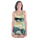 Sea Asia Waves Japanese Art The Great Wave Off Kanagawa Skater Dress Swimsuit View1