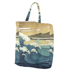 Sea Asia Waves Japanese Art The Great Wave Off Kanagawa Giant Grocery Tote by Cemarart