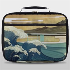 Sea Asia Waves Japanese Art The Great Wave Off Kanagawa Full Print Lunch Bag by Cemarart