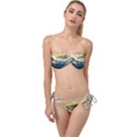 Sea Asia Waves Japanese Art The Great Wave Off Kanagawa Twist Bandeau Bikini Set View1