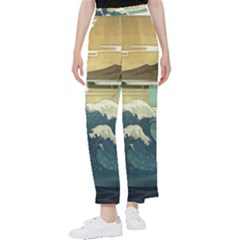 Sea Asia Waves Japanese Art The Great Wave Off Kanagawa Women s Pants  by Cemarart