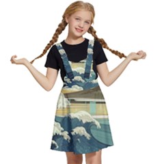 Sea Asia Waves Japanese Art The Great Wave Off Kanagawa Kids  Apron Dress by Cemarart