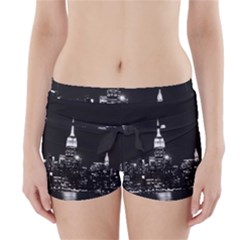 Photography Of Buildings New York City  Nyc Skyline Boyleg Bikini Wrap Bottoms by Cemarart