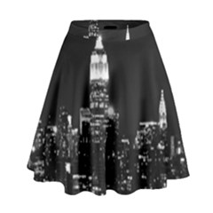 Photography Of Buildings New York City  Nyc Skyline High Waist Skirt by Cemarart