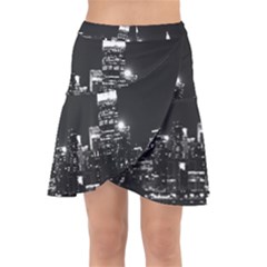 Photography Of Buildings New York City  Nyc Skyline Wrap Front Skirt by Cemarart