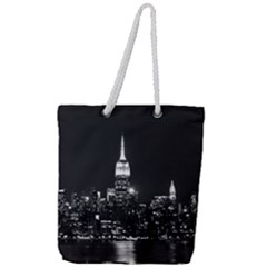 Photography Of Buildings New York City  Nyc Skyline Full Print Rope Handle Tote (large) by Cemarart