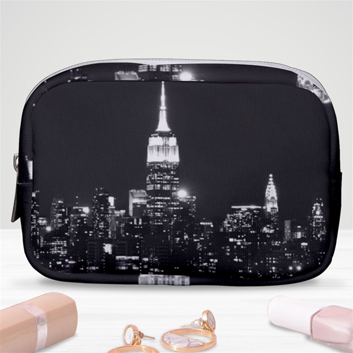 Photography Of Buildings New York City  Nyc Skyline Make Up Pouch (Small)