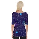 Realistic Night Sky With Constellations Wide Neckline T-Shirt View2