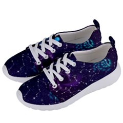 Realistic Night Sky With Constellations Women s Lightweight Sports Shoes by Cemarart