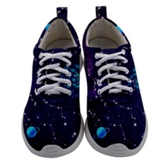 Realistic Night Sky With Constellations Women Athletic Shoes by Cemarart