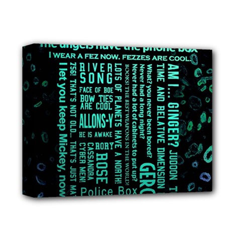 Tardis Doctor Who Technology Number Communication Deluxe Canvas 14  X 11  (stretched) by Cemarart