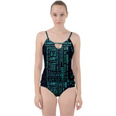 Tardis Doctor Who Technology Number Communication Cut Out Top Tankini Set by Cemarart