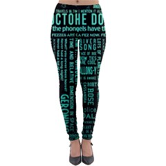 Tardis Doctor Who Technology Number Communication Lightweight Velour Leggings by Cemarart