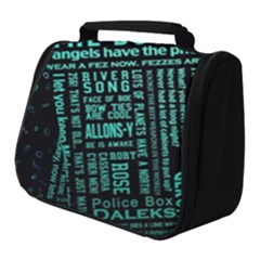 Tardis Doctor Who Technology Number Communication Full Print Travel Pouch (small) by Cemarart