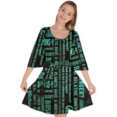 Tardis Doctor Who Technology Number Communication Velour Kimono Dress by Cemarart