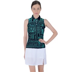 Tardis Doctor Who Technology Number Communication Women s Sleeveless Polo T-shirt by Cemarart