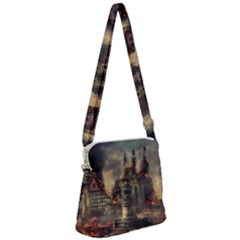 Braunschweig City Lower Saxony Zipper Messenger Bag by Cemarart