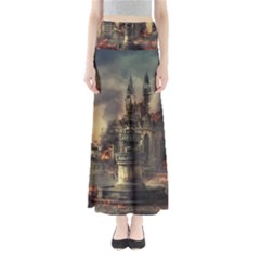 Braunschweig City Lower Saxony Full Length Maxi Skirt by Cemarart