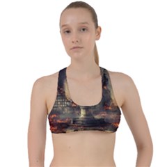 Braunschweig City Lower Saxony Criss Cross Racerback Sports Bra by Cemarart