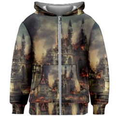 Braunschweig City Lower Saxony Kids  Zipper Hoodie Without Drawstring by Cemarart