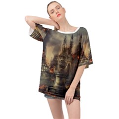 Braunschweig City Lower Saxony Oversized Chiffon Top by Cemarart