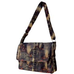 Braunschweig City Lower Saxony Full Print Messenger Bag (l) by Cemarart