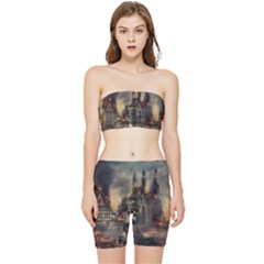 Braunschweig City Lower Saxony Stretch Shorts And Tube Top Set by Cemarart