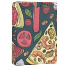 Seamless Pizza Slice Pattern Illustration Great Pizzeria Background Playing Cards Single Design (rectangle) With Custom Box by Cemarart