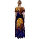 Skyline Frankfurt Abstract Moon High Waist Short Sleeve Maxi Dress View2