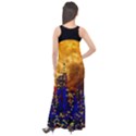 Skyline Frankfurt Abstract Moon Sleeveless Velour Maxi Dress View2