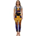 Skyline Frankfurt Abstract Moon Women s Pinafore Overalls Jumpsuit View1