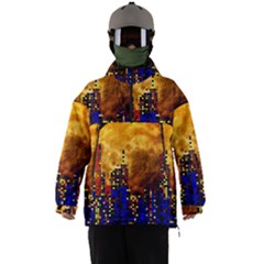 Skyline Frankfurt Abstract Moon Men s Ski And Snowboard Waterproof Breathable Jacket by Cemarart