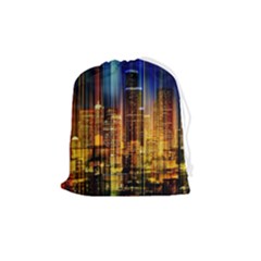 Skyline Light Rays Gloss Upgrade Drawstring Pouch (medium) by Cemarart