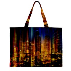 Skyline Light Rays Gloss Upgrade Zipper Mini Tote Bag by Cemarart