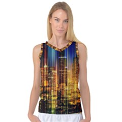 Skyline Light Rays Gloss Upgrade Women s Basketball Tank Top by Cemarart