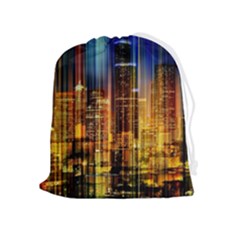 Skyline Light Rays Gloss Upgrade Drawstring Pouch (xl) by Cemarart